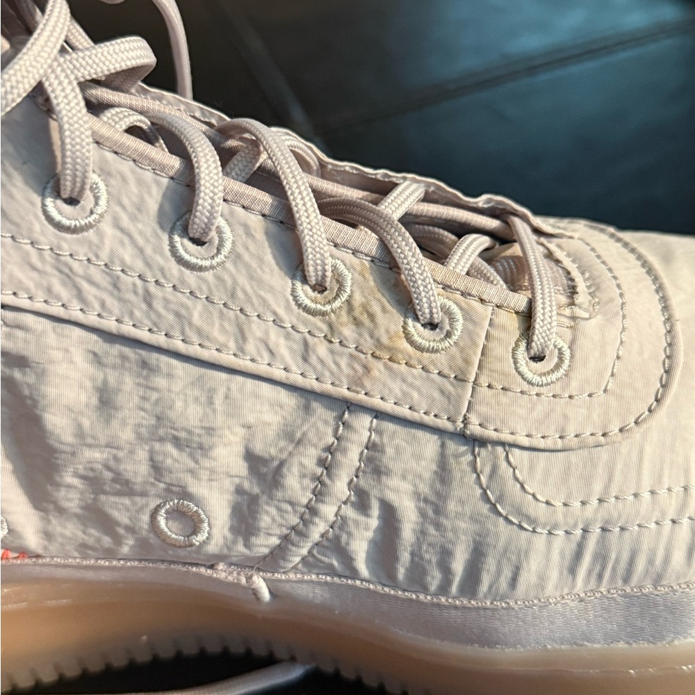 Nike Women’s High-Top Sneakers in White with Gum Sole and Light Gray Accents - Picture 6 of 9